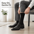 thumbnail image 5 of TAVENE 6 Pairs Black Men's Dress Socks, Classic Cotton Polyester Cozy Reinforced Socks, 5 of 6