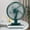 Green, variant on ChicYu Automated Oscillation Desk Solution USB Rechargeable Mini Portable Fan 180 Degree Head Four Speed Settings LED Display Strong Quiet Airflow Cool System