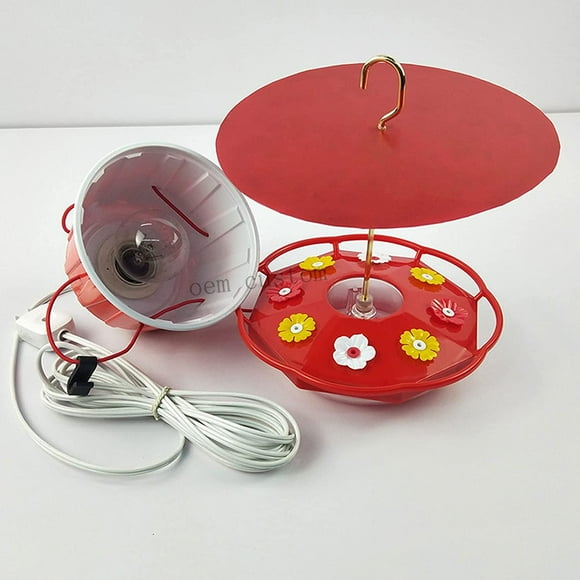 Hummingbird Feeder Heater, Heated Hummingbird Feeders for Outdoors, Backyard Hearth Hummingbird Feeder Warmer,Suitable for All Birds(Red),1PCS