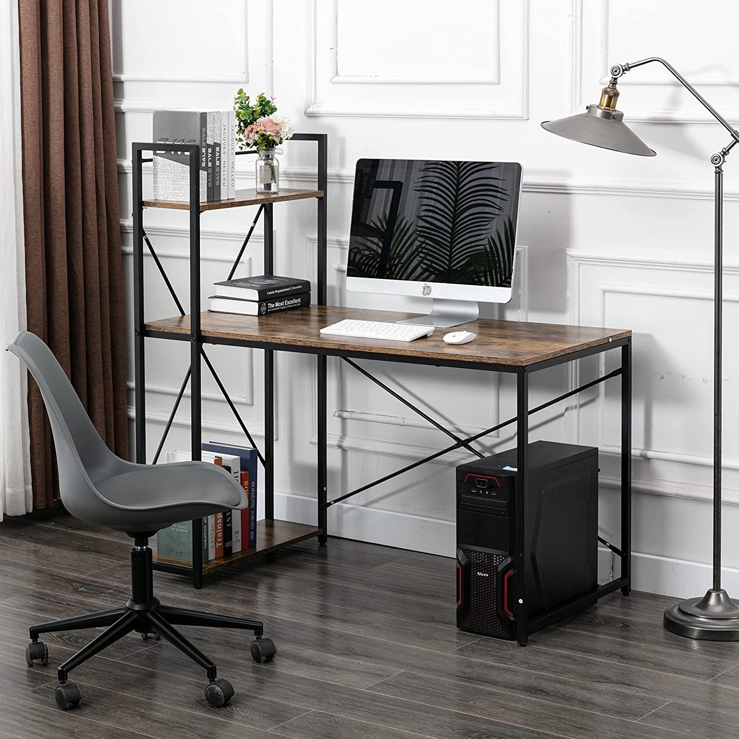 Computer Desk 48 Inch Home Office Desk Writing Desks Work Table Small Space  Desk Study Table Modern Simple Style Student Desk PC Workstation with