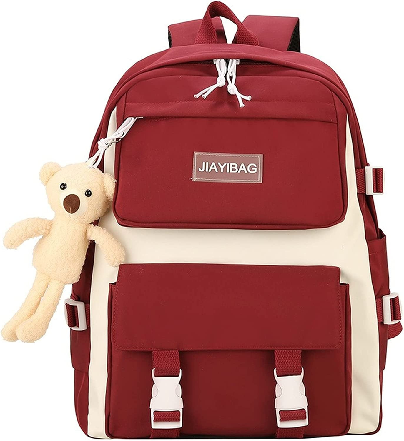 Kawaii Cute Backpack with Bear Pendant Back To School Supplies