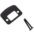 thumbnail image 2 of Full Lip Round Corner Deadbolt Strike Plate, 2-1/4 Inches, 1-5/8" Center-to-Center, Matte Black by Stone Harbor Hardware, 2 of 2