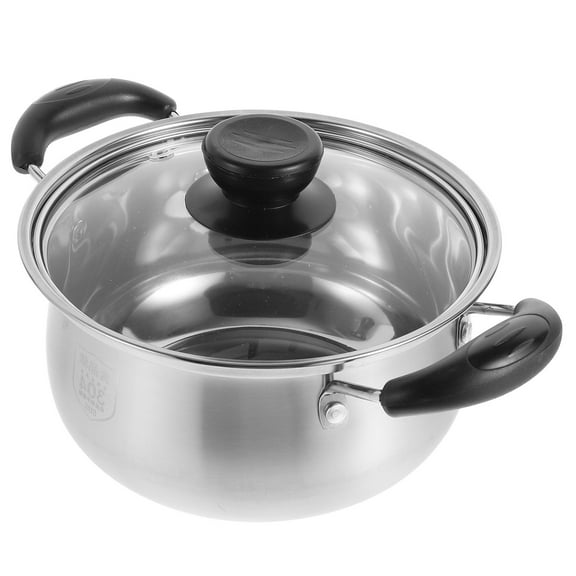 Tineasur Deep Stainless Steel Soup Pot with Lid for Cooking Stews Pasta and Lobster