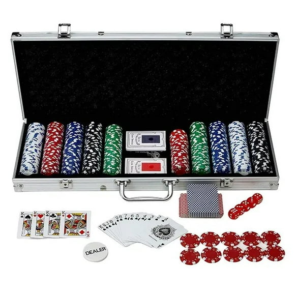Tradeopia 500 Pièces de Poker avec Étui en Aluminium