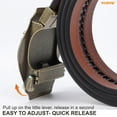 thumbnail image 4 of WHIPPY Men's Western Belt Ratchet Leather Belts for Men Cowboy Belts for Jeans Trim to Fit, 4 of 7