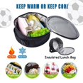 thumbnail image 4 of Football Lunch Bag with Strap, Reusable Round Thermal Bags for School Picnic Camping Outdoor-, 4 of 5