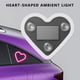 thumbnail image 4 of Luz Ambiental LED para Coche, Diseño de Corazón Solar de Neón para Ventana Triangular o Trasera, Luz Rosa., 4 of 5