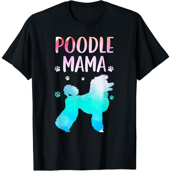 Cool Poodle Art For Women Mom Pet Dog Standard Poodle Lovers T-Shirt men and women can wear, black, white, gifts