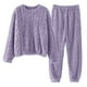thumbnail image 3 of Conjuntos de pijama cálidos y suaves para mujer. Cómodos pantalones de felpa oversize. Ropa de estar por casa. Conjunto de 2 piezas. Talla única., 3 of 6