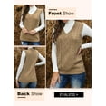 thumbnail image 5 of SOMER Women Sweater Vest Sleeveless V Neck Sweater Tops Loose Pullover Sweater Brown, 5 of 7