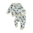 thumbnail image 1 of Fortune Halloween Clothes for Baby Girl Pumpkin Ghost Sweatshirt Sweatpants 2Pcs Fall Set, 1 of 8