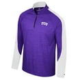 thumbnail image 2 of Men's Colosseum Purple TCU Horned Frogs Langmore Raglan Quarter-Zip Top, 2 of 3
