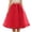 Red, variant on Brown High Waist Tulle Skirt for Women, Wedding Guest Party Midi Skirt, Elegant Layered A-Line Skirt with Elastic Waist,Size Free Size