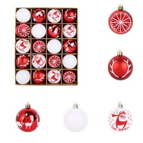 Konghyp 20Pcs Christmas Balls Set, Plastic Electroplated Hanging Ornaments, Holiday Ambiance Decorations, Perfect for Christmas Trees, Weddings and Parties, Durable and Lightweight Christmas Decor