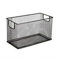 thumbnail image 2 of TISHITA Mesh Wire Storage Basket CD Storage Box Container Office Desk Basket Mesh Open Storage Bin, for Bathroom Pantry Home Cabinets Black, 2 of 8