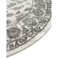 thumbnail image 5 of Unique Loom Boston Collection Area Rug - Floral (5' 3" x 8' Oval white Gray/Ivory), 5 of 6