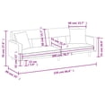 thumbnail image 4 of vidaXL Sofa Bed with Cushions Dark Grey Fabric, 4 of 5