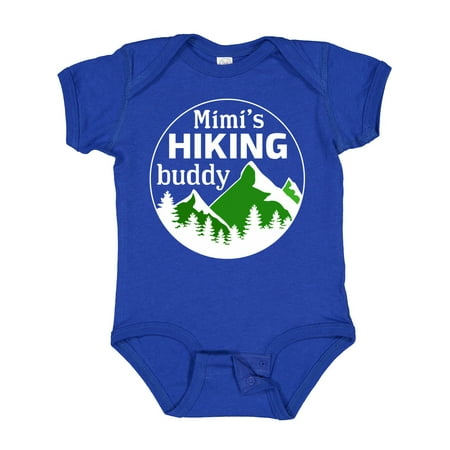 

Inktastic Mimi s Hiking Buddy with Mountains and Trees Gift Baby Boy or Baby Girl Bodysuit
