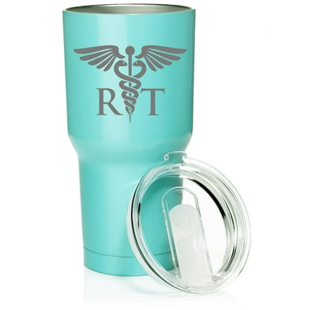 

Smooth Body Tumbler Stainless Steel Vacuum Insulated Travel Mug Cup Gift RT Rad Tech Radiologic Technologist (Teal 30 oz)