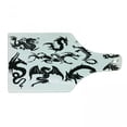 thumbnail image 1 of Japanese Dragon Cutting Board, Monochrome Style Cultural Oriental Creatures Design, Decorative Tempered Glass Cutting and Serving Board, Wine Bottle Shape, Black White, by Ambesonne, 1 of 1