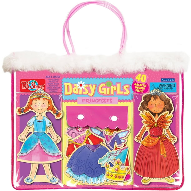 T.S. Shure Daisy Girls Princesses Wooden DressUp Dolls