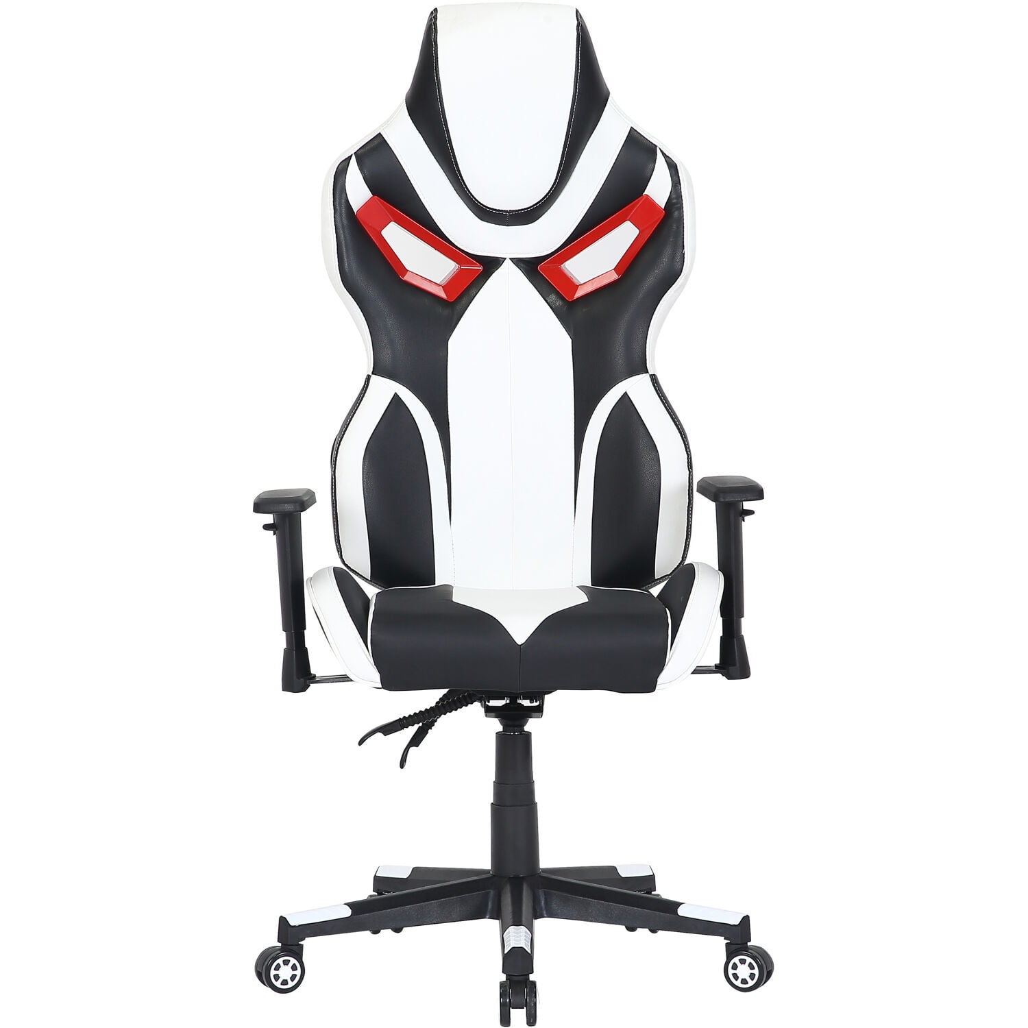 Hanover Commando White, Black & Red Ergonomic Racer Gaming Chair