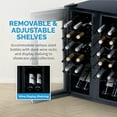 thumbnail image 5 of Newair 24 Bottle Wine Cooler Refrigerator, French Door Dual Temperature Zones, Freestanding Wine Fridge with Stainless Steel & Double-Layer Tempered Glass Door, Quiet Compressor Cooling, 5 of 23