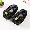 thumbnail image 2 of Infant Baby Girls Mary Jane Shoes Soft Sole Ballet Slippers with Bow Princess Dress Wedding Shoes Newborn Crib Shoes First Walkers Shoes with Headband 0-18M, 2 of 8