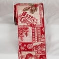 thumbnail image 2 of Red and Ivory Holiday Bows Wired Craft Ribbon 6" x 9 Yards, 2 of 2