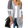 thumbnail image 1 of HAHADAXA Womens Long Sleeve Open Front Cardigans Chunky Knit Draped Sweaters Outwear ZGrey S, Grey, Small, 1 of 7