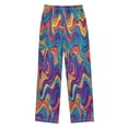 thumbnail image 2 of Boy's Pajama Pants Boys' Long Sleep Pants Children's Pajama Pants Loose Fitting Pajama Pants are Convenient to Put on and Take off S Colored Waves, 2 of 9
