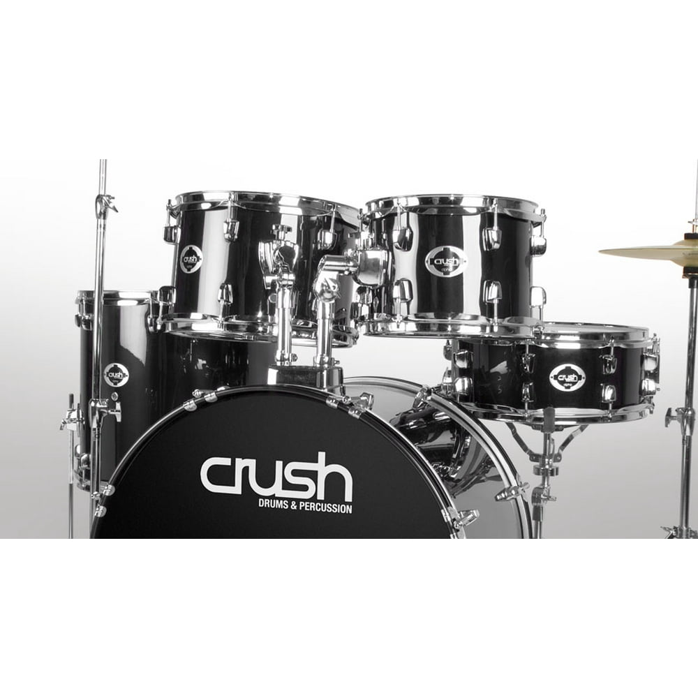 Crush Drums Alpha Complete 5 Piece Drumset Package with CymbalsBlack