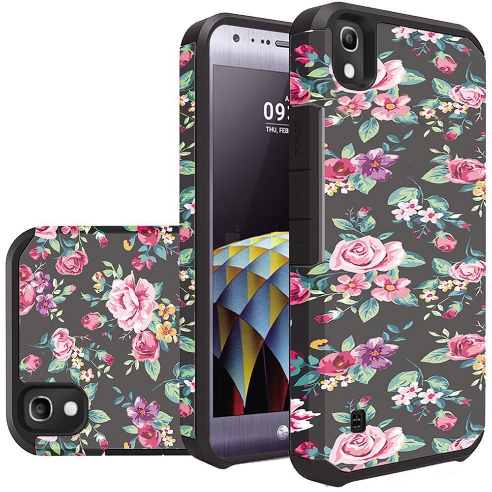 LG Tribute HD phone case, by Insten Colorful Roses Floral Slim Hybrid