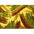 thumbnail image 1 of Ahgly Company Machine Washable Indoor Rectangle Abstract Yellow Modern Area Rugs, 4' x 6', 1 of 4