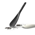 thumbnail image 3 of 2 Pcs Heat Resistant Silicone Cooking Spoon Set - Food Grade Silicone Spatula Spoon for Mixing, Scoop, and Scrape, Dishwasher safe, Bpa Free (Black & Cream White), 3 of 7