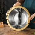thumbnail image 5 of Stainless Steel Hot Pot, Induction Cooker Pot Dual Flavor Divider Cookware, Double Flavored Hot Pot Container, for Home Cooking and Hot Pot Parties, 5 of 6