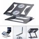 thumbnail image 3 of soportes para laptop Almohadilla De Enfriamiento Para Computadora Portátil Ventiladores USB Dobles Enfriador Soporte De Soporte Ajustable Gris gris Magideal soportes para laptop, 3 of 6