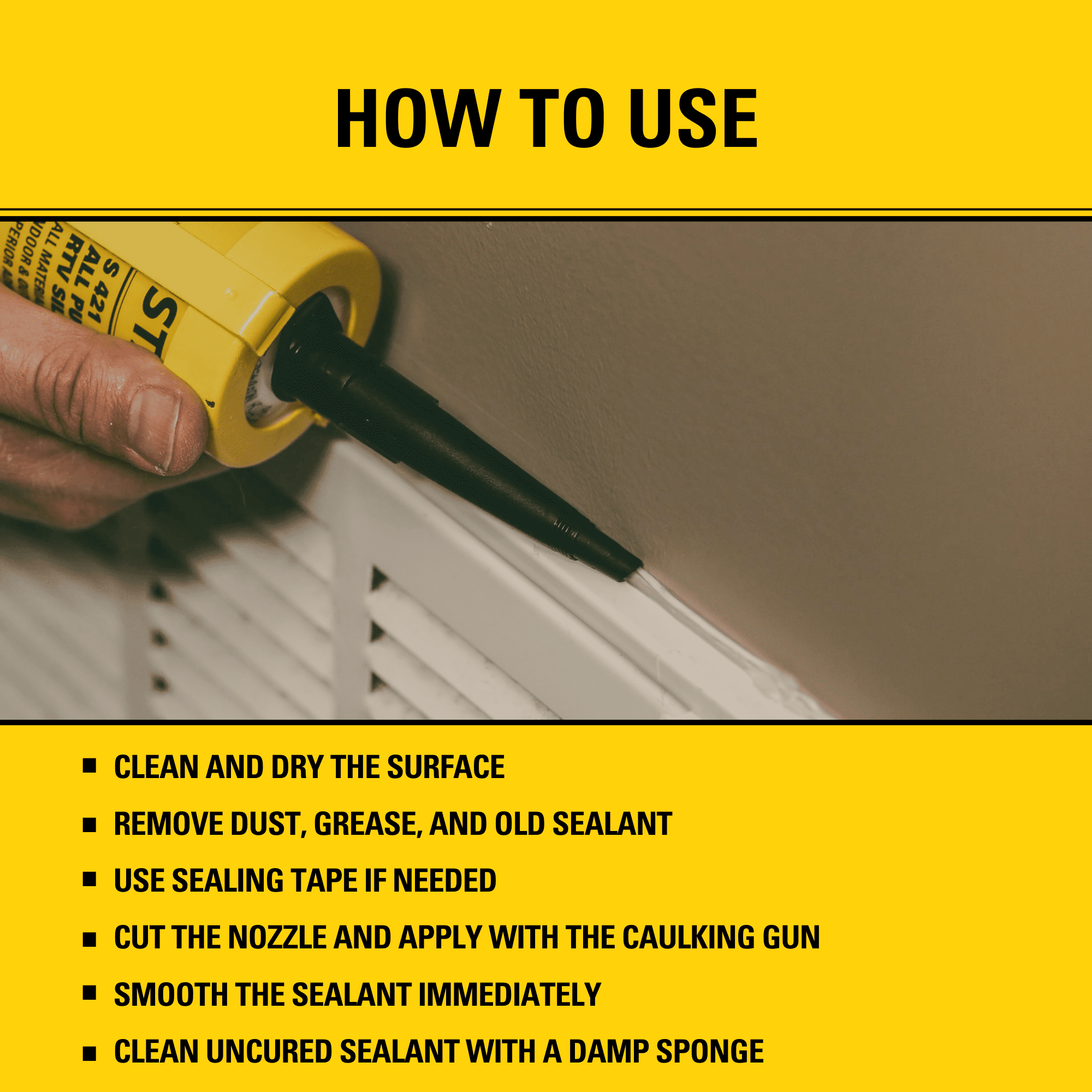 Stanley All Purpose RTV Silicone Sealant (Acetoxy cure),10.1 fl oz-Translucent-12 Pack