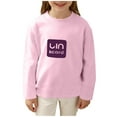 thumbnail image 2 of hengsof Girls' Long-Sleeve Sweatshirt Minimalist Graphic Print Casual Basic Crewneck Top, 2 of 6