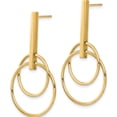 thumbnail image 2 of 14K Yellow Gold Jbsp's Polished Post Dangle Earrings (45.7 X 24.25) Made In Turkey le1946, 2 of 5