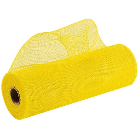Daffodil Yellow Deco Mesh Decor - 10" x 10 Yards, Support Our Troops, Easter, Spring, Summer, Baby Shower, Swag, Tree Topper, Bows, Gifts, Awareness, Wreath, Mardi Gras, Fall, Thanksgiving, Christmas