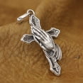 thumbnail image 4 of 925 Sterling Silver Prayer Cross Pendant Charms Belief Jewelry TA442, 4 of 13