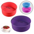 thumbnail image 5 of Silicone Cake Pan Round Cake Pan 4 Pieces Silicone Round Cake Molds Silicone Cake Pan Cake Pan 6 Inch, 4 Inch, Non-stick Pan Pan, Multi Color, 5 of 5
