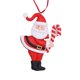thumbnail image 1 of Papá Noel de arcilla polimérica con adornos navideños de bastón, 1 of 3