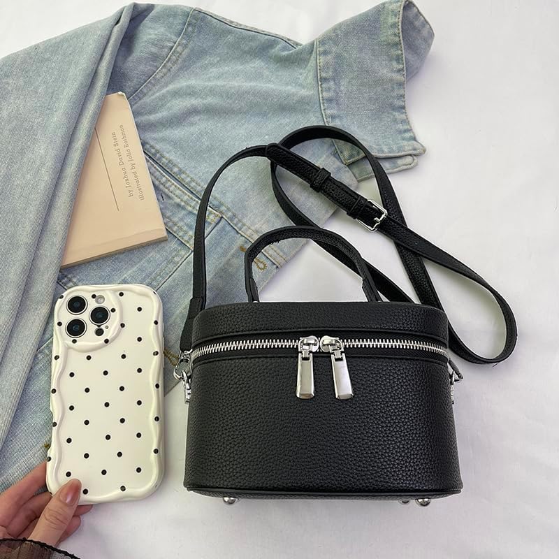 SPEKSEE Square Box Bag Crossbody Purse PU Leather Top-Handle Pouch Purse Designer Shoulder Bag for Women