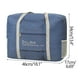 thumbnail image 2 of Bolsa de equipaje portátil catiónica de gran capacidad, plegable, con carrito para viajes en avión, de mano, azul marino, 2 of 2