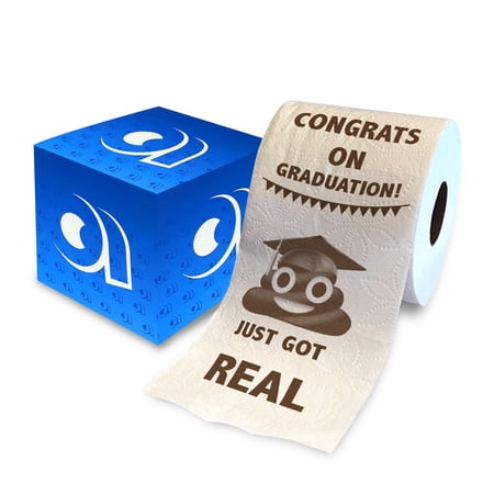 Printed TP Congrats on Graduation Printed Toilet Paper Gag Gift – Funny Toilet Paper Roll for Best Pranks Surprise Bathroom Decor Novelty Happy Graduation Gift for Graduate – 500 Sheets Printed TP Congrats on Graduation Printed Toilet Paper Gag Gift – Funny Toilet Paper Roll for Best Pranks Surprise Bathroom Decor Novelty Happy Graduation Gift for Graduate – 500 Sheets