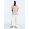 thumbnail image 2 of Free Assembly Men's Button Front Jacquard Shirt with Short Sleeves, Sizes S-3XL, 2 of 6