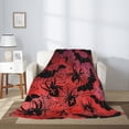 thumbnail image 2 of Hirioo Bats And Spiders for Flannel Blanket, Cozy and Warm Throw for Bed or Couch ,Perfect for All Seasons-, 2 of 6