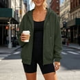 thumbnail image 6 of Guluxicc Women's Full Zip Hoodies with Pocket Drawstring Long Sleeve Hooded Sweatshirts for Summer Casual Outfits, 6 of 8